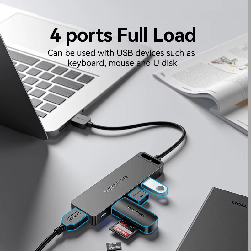 USB C HUB 4 Ports USB Type C to USB Splitter with Micro Charge Power for Lenovo Macbook Pro Ipad Samsung PC USB 3.0 HUB