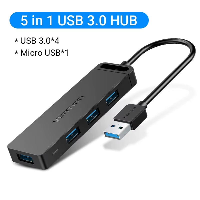USB C HUB 4 Ports USB Type C to USB Splitter with Micro Charge Power for Lenovo Macbook Pro Ipad Samsung PC USB 3.0 HUB