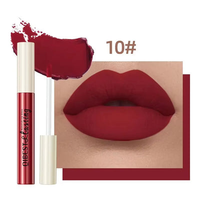 Nude Matte Lip Gloss 24 Colors Long-Lasting Velvet Lipstick Waterproof Non-Stick Cup Sexy Red Dark Lip Tint Makeup Cosmetic