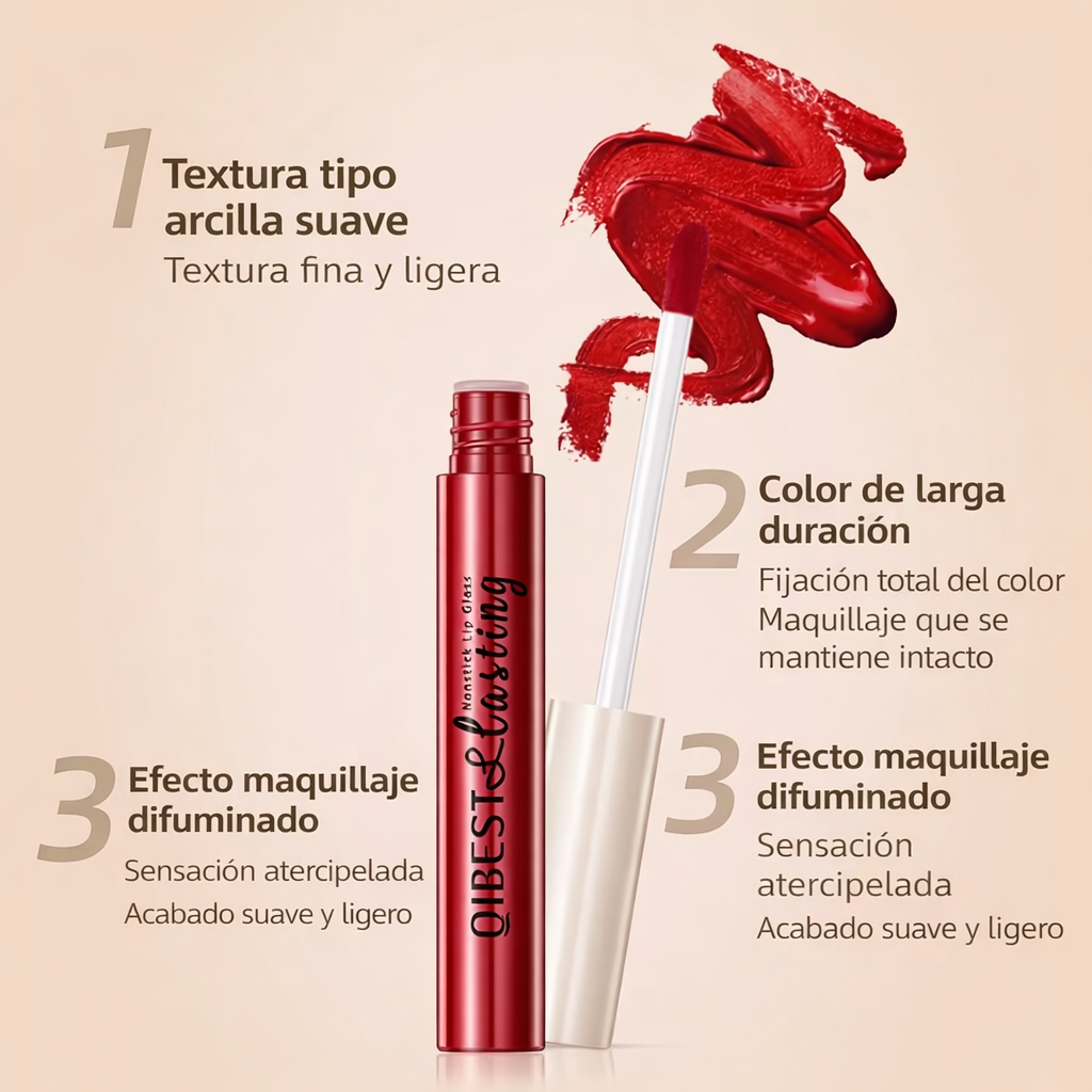 Labial Líquido Mate Nude – 13 Colores, Acabado Velvet, Larga Duración y Waterproof
