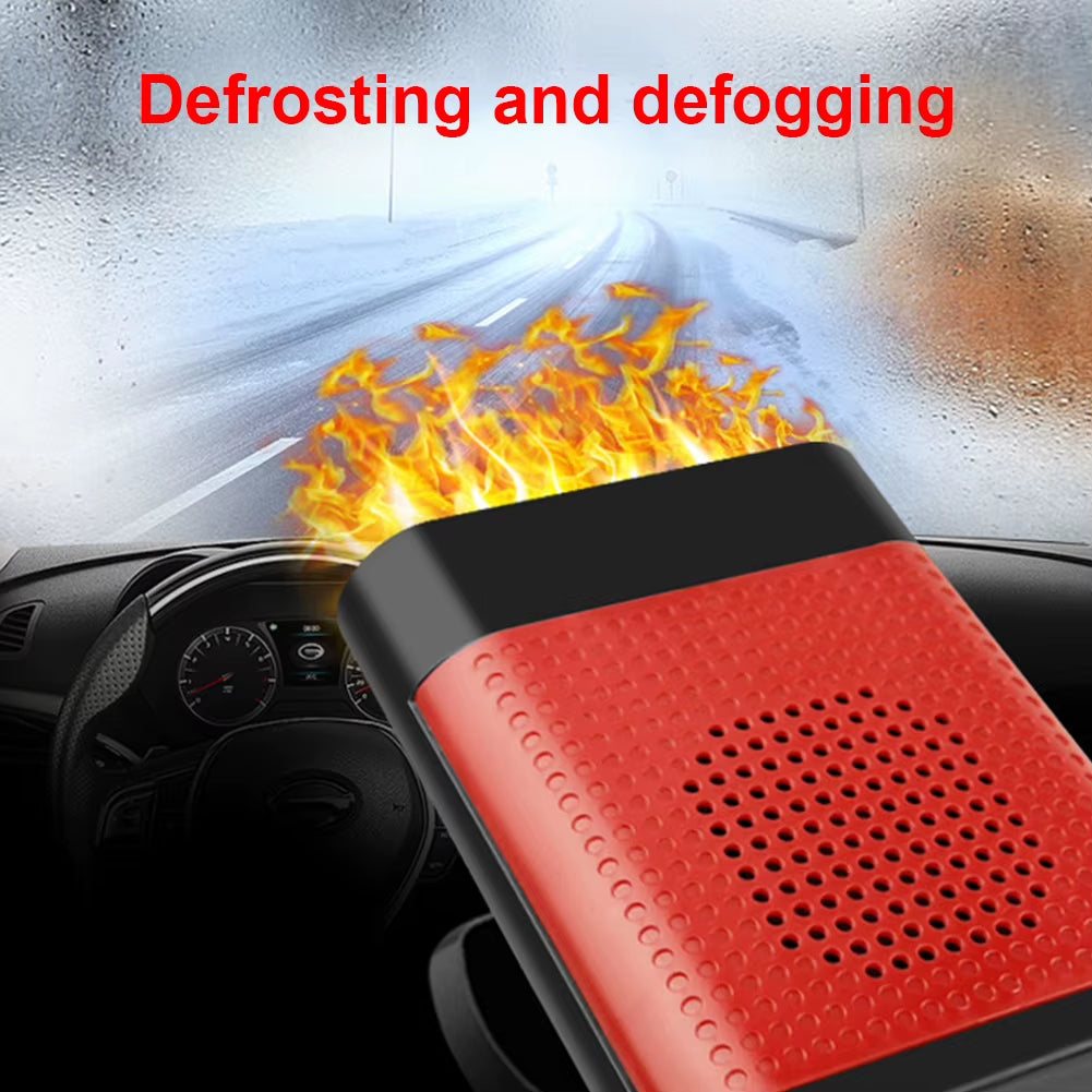 120W Car Heater 12V/24V Electric Cooling Heating Fan Electric Heater Fan Windshield Defogging Demister Defroster Car Supplies